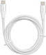 iBox Geflochtenes USB 2.0 Kabel USB-C männlich - USB-C 60W PD Weiß 2m IKUTC2W