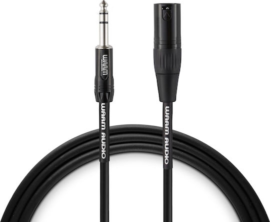 Warm Audio Cable XLR male - 6.3mm male Μαύρο 1.8m (PRO-XLRM-TRSM-6)
