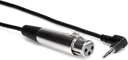 Hosa Cable XLR female - 3.5mm male Μαύρο 0.3m (XVM-110F 0.3M)