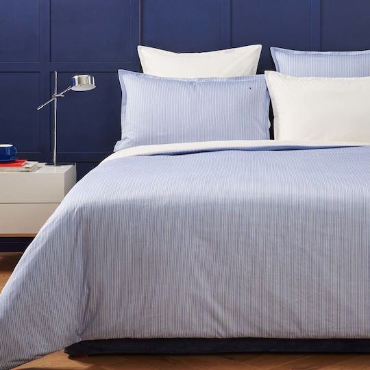 Tommy Hilfiger Duvet Cover Cotton Satin Queen 220x240 Billie Blue