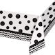 Creative Converting Black Velvet Chevron-Dots Парти покривка Пластмаса 259x137см Бял 720060