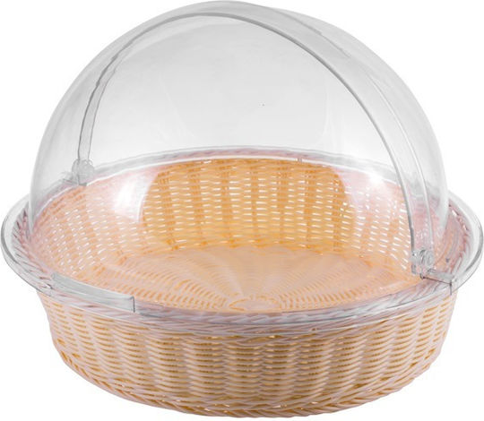 Ready Ψωμιέρα με Καπάκι από Rattan 40x40x42cm