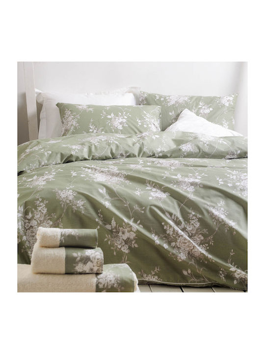 Rythmos Mathilde Set Coverlet Queen Size Cotton Green 220x240cm 3pcs