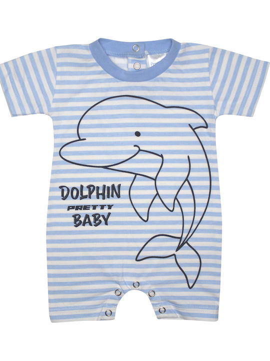 Pretty Baby Body pentru Bebeluși Mâneca scurta Albastru deschis