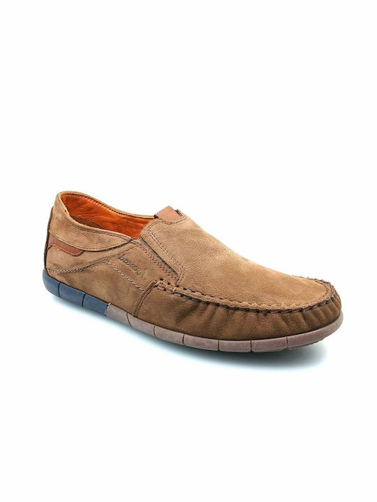 Boxer Men's Suede Moccasins Brown