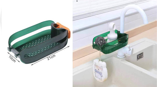 Green Plastic Sponge Holder 21x10cm