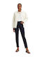 724 High Waist Women's Jean Trousers in Straight Line Dark Blue