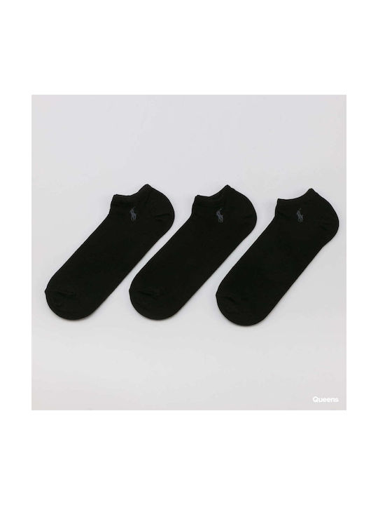 Ralph Lauren Herren Einfarbige Socken Schwarz 3Pack