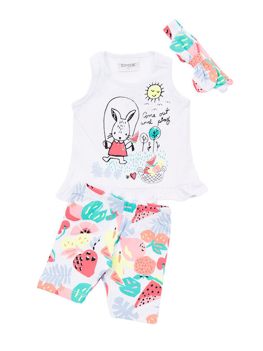 Trax Kids Set with Shorts Summer 3pcs White