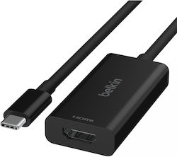 Belkin AVC013BTBK USB-C male σε HDMI / USB-C female