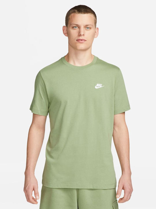 Nike Αθλητικό Ανδρικό T-shirt Oil Green με Στάμπα