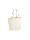 Westford Mill Cotton Shopping Bag In Beige Colour