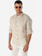 Long-sleeved Linen Shirt Beige