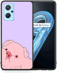 Smartfits Pig Love 2 Plastic Back Cover Pink (Oppo A96)