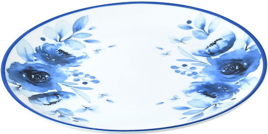Estia Blue Rose Plate Desert made of Porcelain Blue with Diameter 20cm