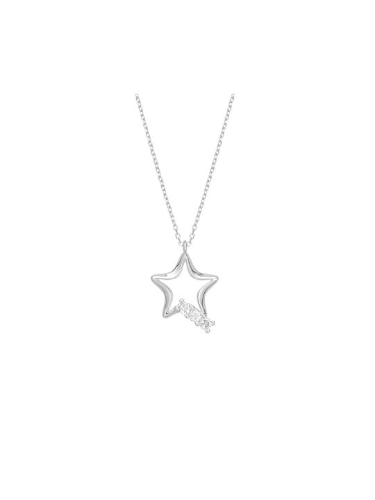 Season Time Necklace with design Star from Silver