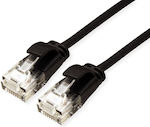 Roline U/UTP Cat.6a Ethernet Network Cable 1.5m Black 1pcs