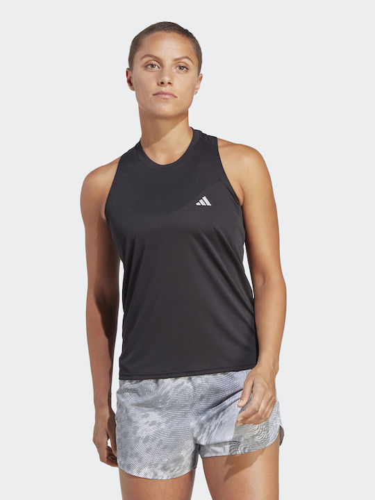 Adidas Run It Damen Sportlich Bluse Ärmellos Schwarz