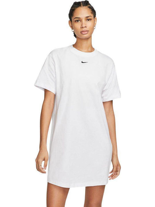 Nike Sportswear Essential Gestricktes Damenkleid Sportlich Weiß