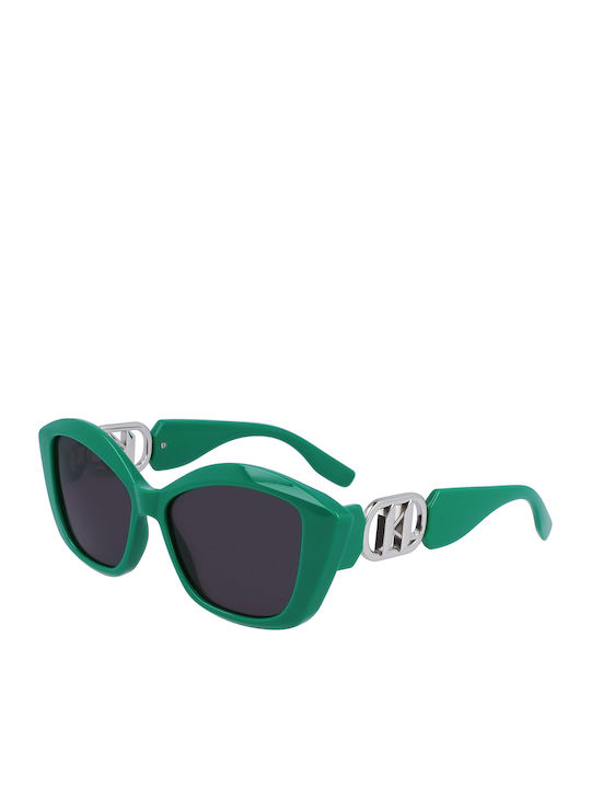 Karl Lagerfeld Women's Sunglasses with Green Pl...