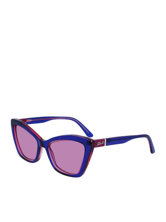 Karl Lagerfeld Women's Sunglasses with Blue Pla...