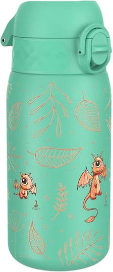 Ion8 Drachen Kinderflasche Rostfreier Stahl Auslaufsicher Grün 400ml