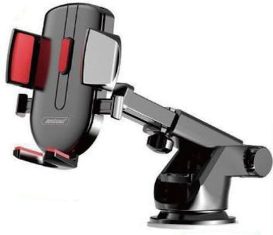 Andowl Qz002 Поставка за Мобилен Телефон за Кола 4.7" - 6.5" с регулируеми куки Черна