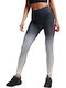 Women's Long Training Legging High Waisted Black Ombre