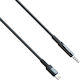 Earldom Braided la Cablu Lightning Negru 1m (ET-AUX39)