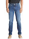 Pantalon De Blugi Elastic Cu Slim Straight Fit Albastru