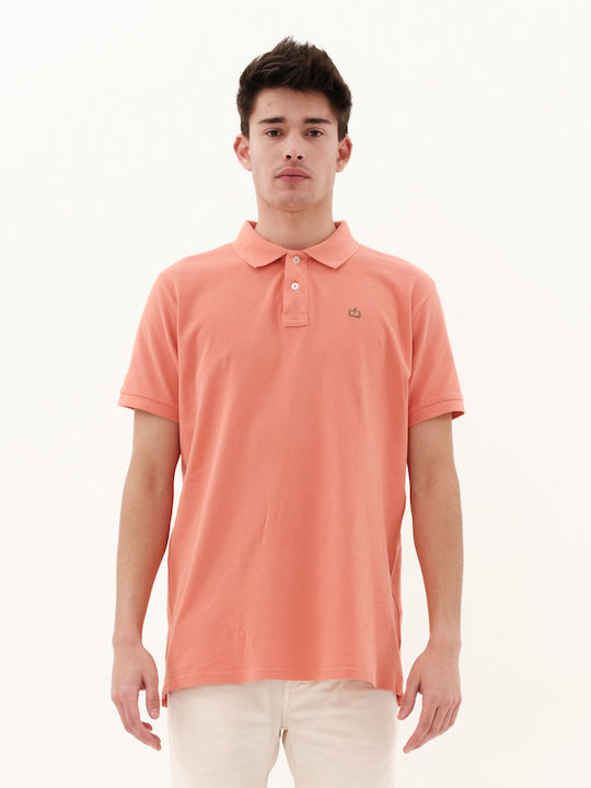 Emerson Bluza Bărbătească cu Mânecă Scurtă Polo Dusty Orange