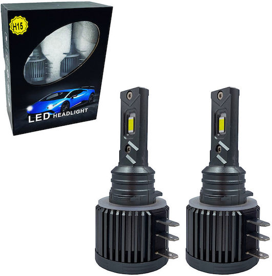 Carner Λάμπες Αυτοκινήτου H15 LED 6000K Ψυχρό Λευκό 36V 75W 2τμχ