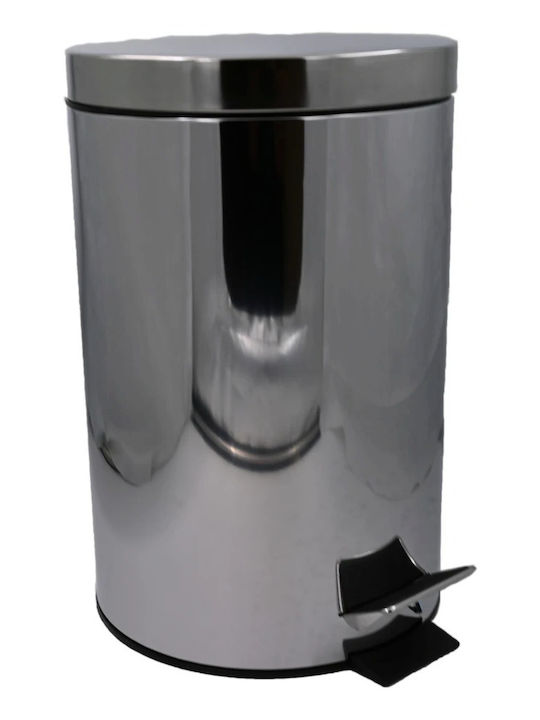 Klikareto Inox Καλαθάκι Μπάνιου 7lt Ασημί