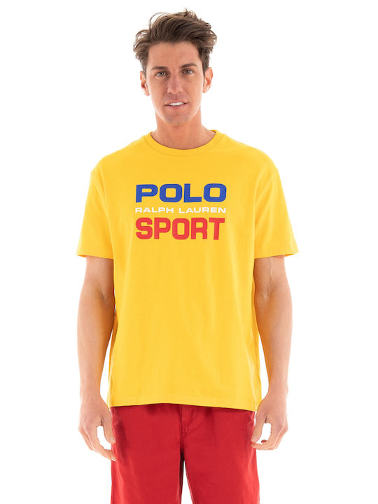 Ralph Lauren T-shirt Bărbătesc cu Mânecă Scurtă Galben