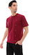 IdealPress Blouse Chef Cotton Male Burgundy wit...