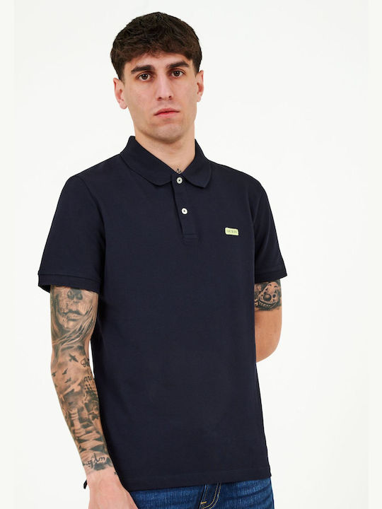 Guess Ανδρικό T-shirt Polo Navy Μπλε
