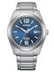Citizen Ανδρικό Ρολόι 41mm Eco - Drive με Ασημί Μεταλλικό Μπρασελέ