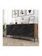 Мебели за съхранение дървен Black Marble 180x35x78см