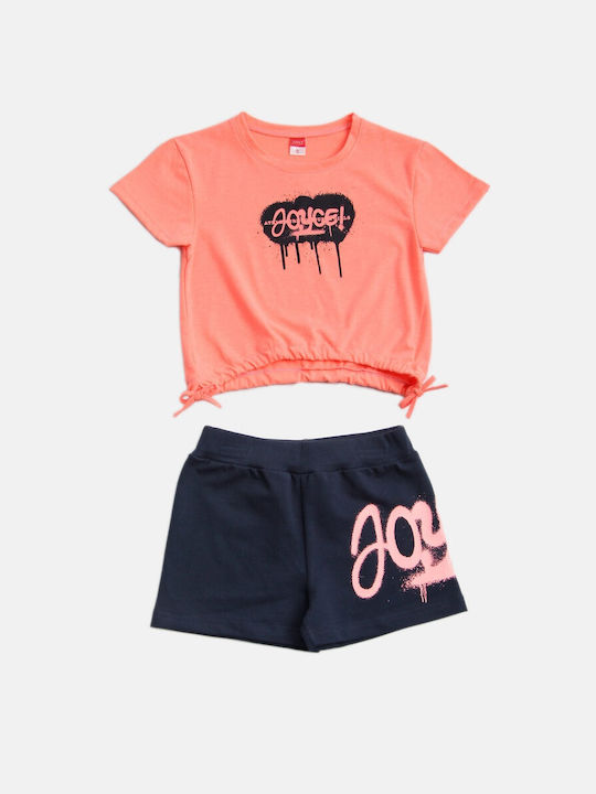 Joyce Kids Set with Shorts Summer 2pcs Orange