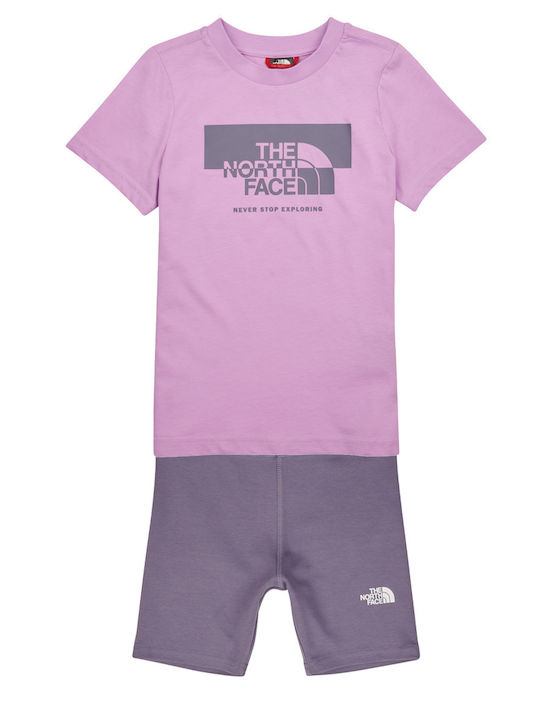 Kinder-Set mit Leggings Sommer 2Stück Flieder
