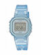 Casio Digital Women's Watch Chronograph with Light Blue Rubber Strap