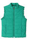 Kids' Quilted Jacket Sleeveless Short Green