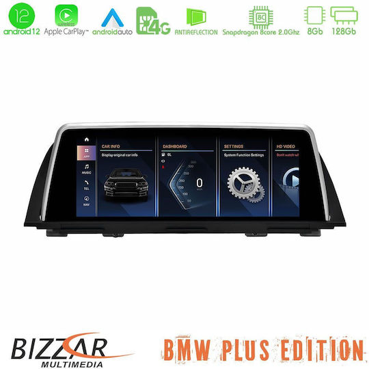 Bizzar Auto-Audiosystem für BMW Serie 5 2013-2016 (Bluetooth/USB/AUX/WiFi/GPS/Apple-Carplay/Android-Auto/Notenblätter) mit Touchscreen 10.25"