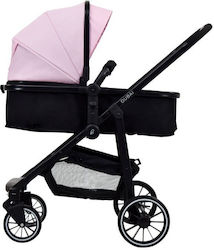 Asalvo Dubai 3 in 1 Adjustable 3 in 1 Baby Stroller Suitable for Newborn Pink 8.9kg