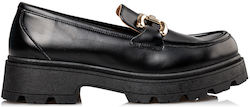 Envie Shoes Women's Leather Loafers Black