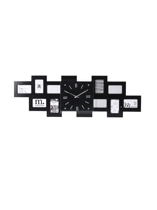 Aria Trade AT00012022 Wall Clock Wooden Black Ø80cm