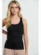 BodyTalk Women's Athletic Blouse Sleeveless Black