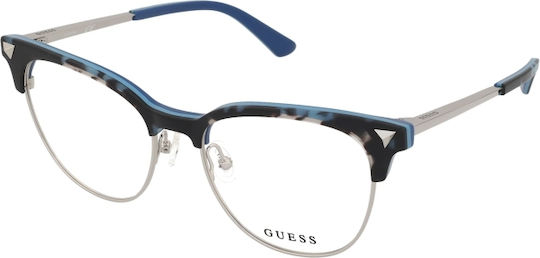 Guess Дамски Рамка за Очила Котешко око Кафяв Костенурка GU2798 092