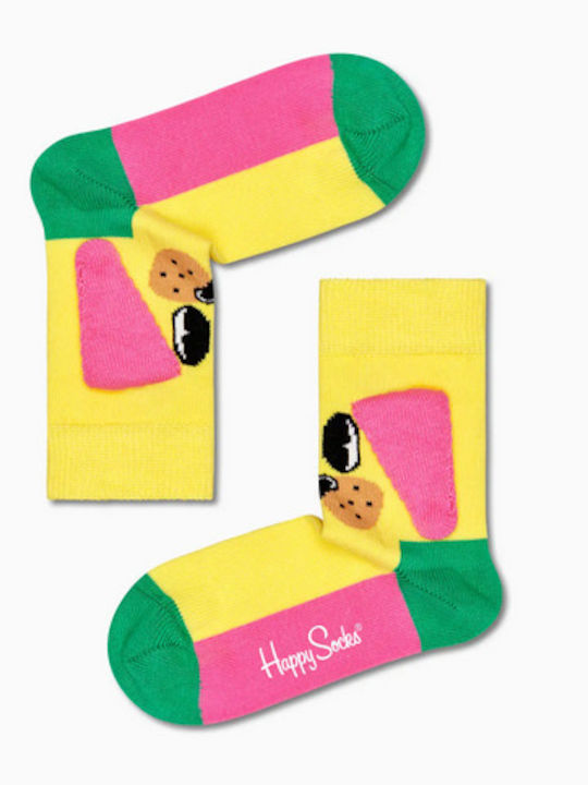 Happy Socks Kids' Socks Knee-High Doggo Yellow