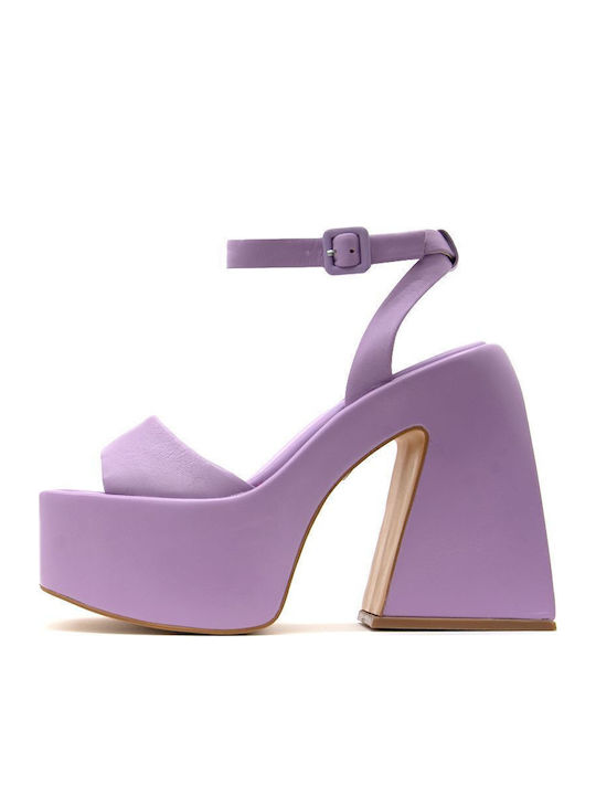 Carrano Leather Sandals Purple